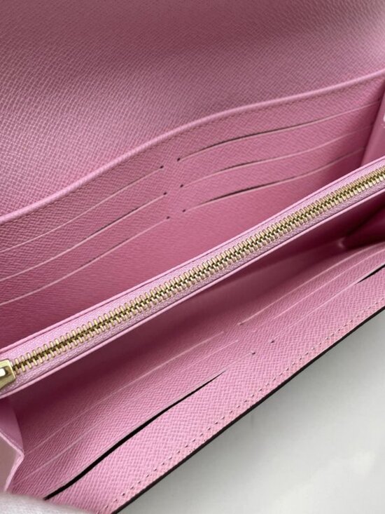 Louis Vuitton Portefeuille Sarah Bill Purse Coin Wallet Monogram Brown - Picture 7 of 9